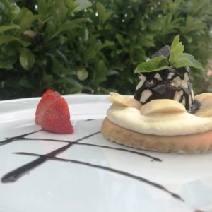 bananasplit frollosa di arancia e gelato di bufala